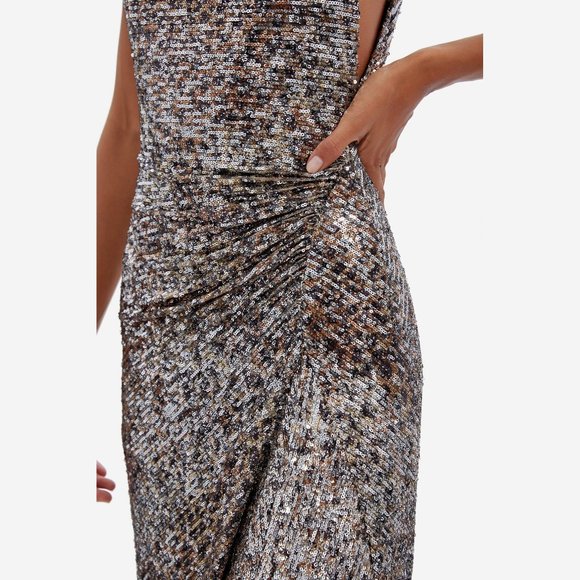 Jonathan Simkhai SUTTON Speckle Persian Cat Gown - Picture 4 of 10